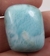 38.35ct Dominican Republic 100% Natural Larimar Cabochon Gemstone 7.65g 24mm picture