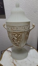 RARE VINTAGE 1913 NORTHWOOD CUSTARD DANCING LADIES URN LAMP ALSO FENTON PATTERN picture