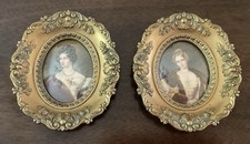 Cameo Creations Vintage Victorian Ornate Oval Portrait Convex Frames Set picture