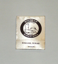 Vintage NOS Round-Up Saloon & Dance Hall Gay Bar Nightclub Matchbook Dallas TX picture