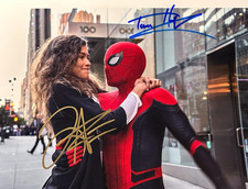 Tom Holland & Zendaya Signed SPIDER-MAN Authentic Original Autograph 8x10