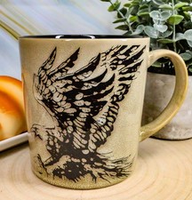 Ebros Glazed Stoneware Patriotic Bald Eagle 13oz Ceramic Mug Coffee Cup picture