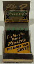 1940s Penney's Best Buy War Stamps Feature Matchbook Unstruck WW2 RARE picture