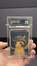 ACE 10 PIKACHU WITH GREY FELT HAT 085 BLACK STAR VAN GOGH PROMO POKEMON picture