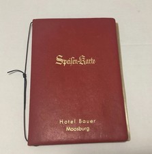 Old 1957 Hotel Bauer Moosburg Bavaria Germany Restaurant Menu And Wine List picture