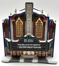 Hawthorne Village Bijou Theatre It's a Wonderful Life Village w/ COA in Box picture