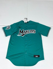 Nike Miami Marlins Authentic Jersey Throwback Teal Jersey NWT Pick Size M-2XL picture