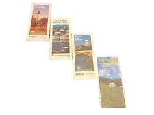 4x Vintage American Maps New Jersey Caribbean South America,Boston,Vermont 1990’ picture
