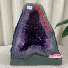 11.9LB Natural Raw Amethyst Cathedral Geode Cave Deep Purple Crystal Mineral picture