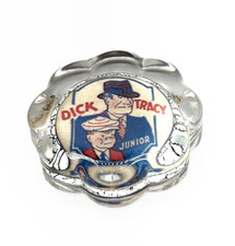 1930's DICK TRACY Comic Illustrated Glass Paperweight –SUPER RARE Find picture