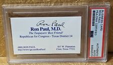 Ron Paul Autograph PSA DNA Signed Business Card picture