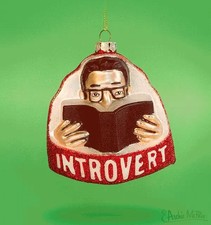 Calm Spirit Introvert Ornament – Self‑Care Holiday Décor for Readers - Bookworm picture