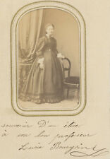 CDV circa 1865. Lucie Bourgoin to her teacher, composer Victor Boullard. picture