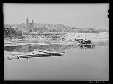 Photo:Berlin New Hampshire 1900s Paper Mill Town Winter River View picture