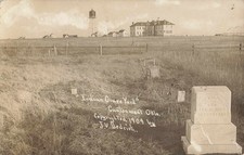 1909 Indian Grave Yard Cantonment Oklahoma RPPC J V Dedrick Native American picture