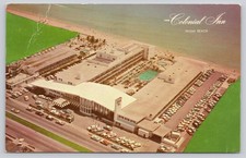 Vintage 1959 The Colonial Inn Miami Beach FL Aerial View Postcard picture