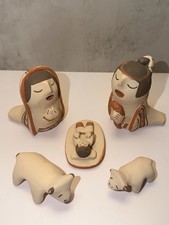 VTG Jemez Pueblo Pottery Nativity Set Nacimiento Storyteller Marie Toya, OOAK picture