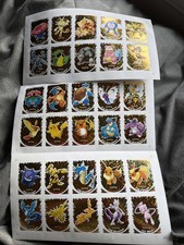 Pokémon Prisma 2022 Gold Foil Set Uncut Sticker Sheets (×3) picture