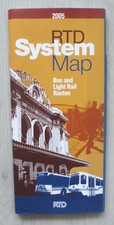 Vintage 2005 Rtd Bus Light Rail System Map Denver Colorado CO picture
