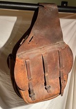 WWI US Army Cavalry M1904 Saddle Bags US Cavalry Leather Saddle Bag BOYT 1917 picture