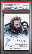 2015 GAME OF THRONES SEASON 4 AUTO KRISTOFER HIVJU PSA 10 RITTENHOUSE GEM MINT picture