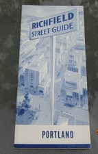 1940s Richfield Products PORTLAND Street Guide Folding Road Map UNUSED Gousha picture