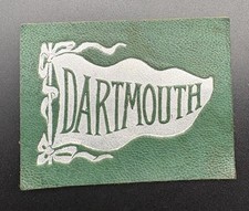c1910 Dartmouth Tobacco Leather College Pennant Cigarette Premium Antique picture