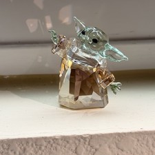 👽Swarovski Crystal 2020 Star Wars Baby Grogu The Child Mandalorian Figurine New picture