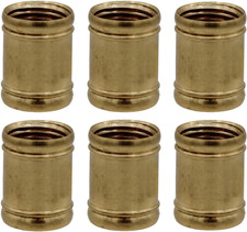 Brass Coupling 1/2 Inch Long 1/8 IP for Lamp and Light Fixture picture