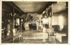 Lac Du Flambeau WI Yeschek’s Resort Interior Wisconsin RPPC Photo Postcard COPY picture