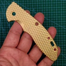1 Piece Custom Made Brass Knife Handle Scale for Rick Hinderer XM18 3.5” Knives picture