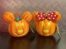 Disney Parks 2026 Mini Mickey & Minnie Mouse Musical Light Up Pumpkin Set New picture