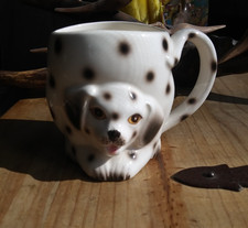 Vintage tTakahashi 3D Dalmation Mug Art Coffee Cup Hand Painted San Francisco picture