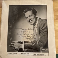 Vintage 1950’s Johnny Ray 8x10 Promo Photo Columbia Records Signed picture