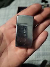 1967 Vintage Zippo Slim Lighter - Flat Bottom Chrome Engraved Exc. Cond picture