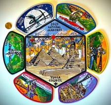 OA GILA LODGE 378 BSA YUCCA COUNCIL 2023 JAMBOREE 7-PATCH JSP SET EGYPTIAN GODS picture