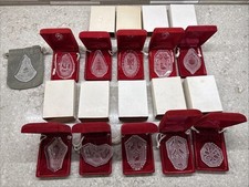 Vintage Waterford Crystal Annual Christmas Ornaments 1978-1988 Lot Of 11 picture