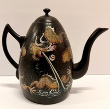 Chinese Lacquer Teapot Dragon Sheng Shao Foochow- Vintage Nice picture
