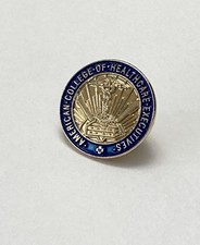 Vintage American college Of Healthcare Executives Enamel Pin picture