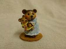 Wee Forest Folk Naptime With Dolly Special Edition Blue BB-14 Figurine Bear picture