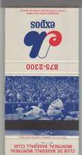 Matchbook Cover - Montreal Expos Baseball 1972 Schedule Manny Sanguillen Pirates picture