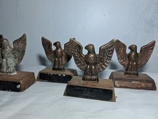 Vtg 2000 Boy Scouts America Troop 55 Cast Metal Eagle Scout Trophy Statues Lot 6 picture
