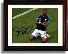 8x10 Framed Kylian Mbappe - France World Cup 2018 Slide - Autograph Promo Print picture