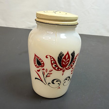 Vintage (1950s) Fire King Milk Glass Modern Tulip Pepper Shaker picture