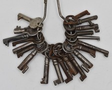 Lot of 20 Antique Vintage Hollow Barrel Keys picture