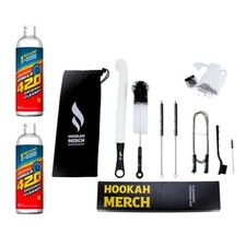 Pipe Cleaning Formula With Hookah Cleaning Kit Cleaner 12 Oz Bottles 2 Pack picture