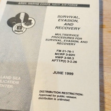 Survival, Evasion & Recovery Manual Cover Card FM 21-76-1 1999 English Paper picture