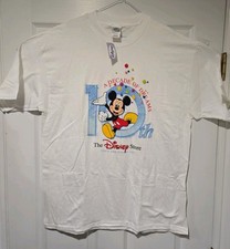Vintage 1997 Disney The Disney Store 10th Anniversary White T-Shirt XL NWT picture