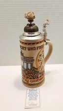 Vintage German Beer Stein Authentic Berlin Wall Piece COA Andreas Zimmermann picture