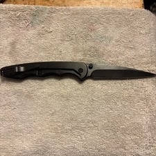 Tualong All Stainless Steel (Black Lerch Model 7016) Flat Out Folding Knife picture